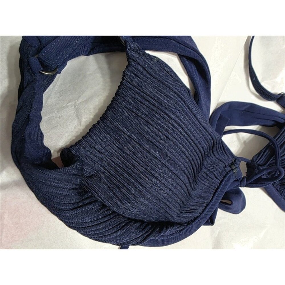 Nwt Robin Piccone M Solid Pleated Underwired Biki… - image 4